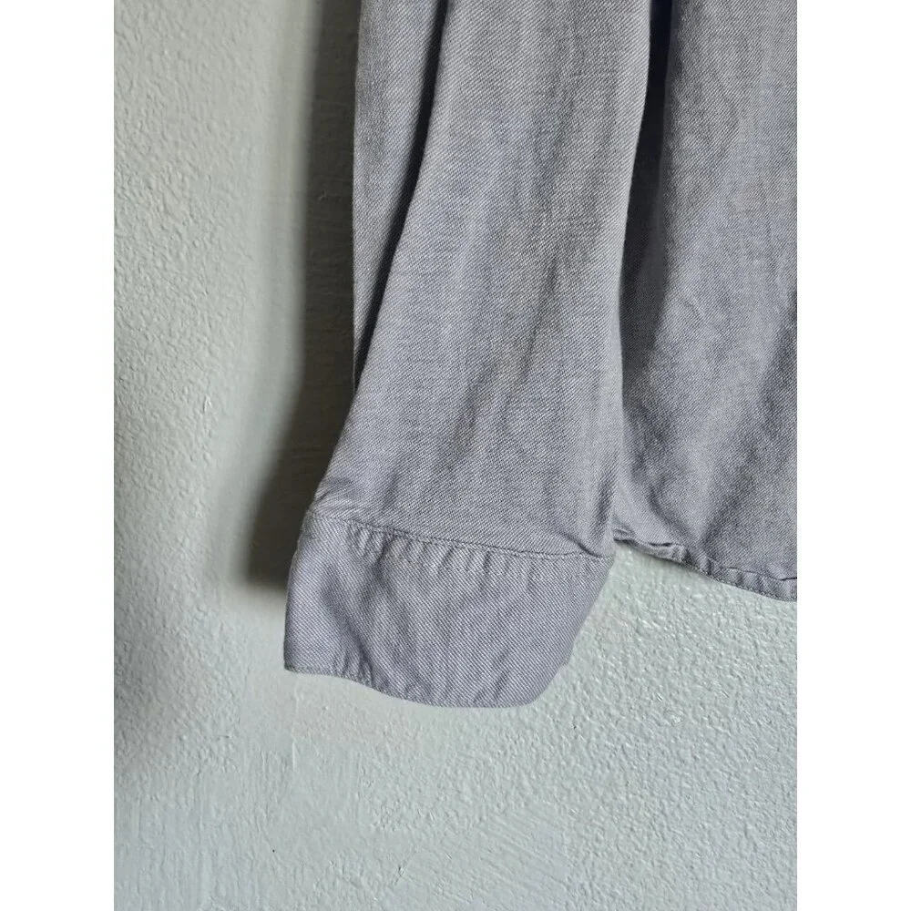 DKNY Gray Long Sleeve Button Down Shirt Casual Menswear - Picture 7 of 14